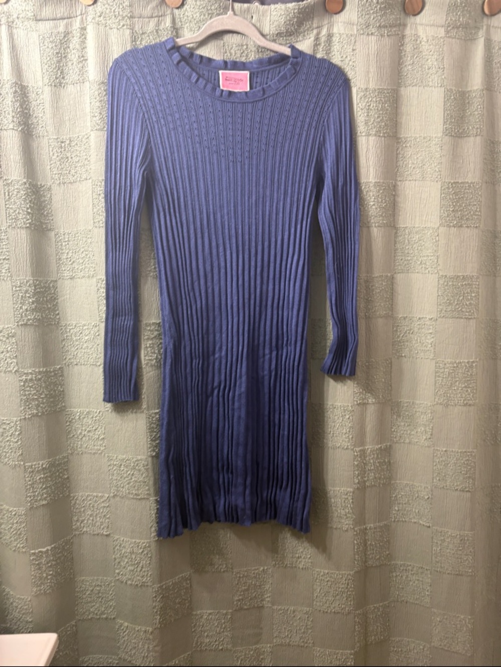kate spade Periwinkle Ribbed Eyelet Knit Top
